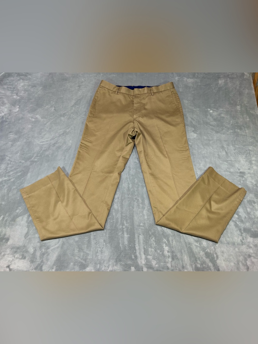 Banana Republic Men Non-Iron Slim Fit Beige Cotton Twill Chino Pants 32x36